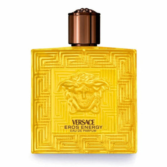 Versace Eros Energy perfume bottle on a white background